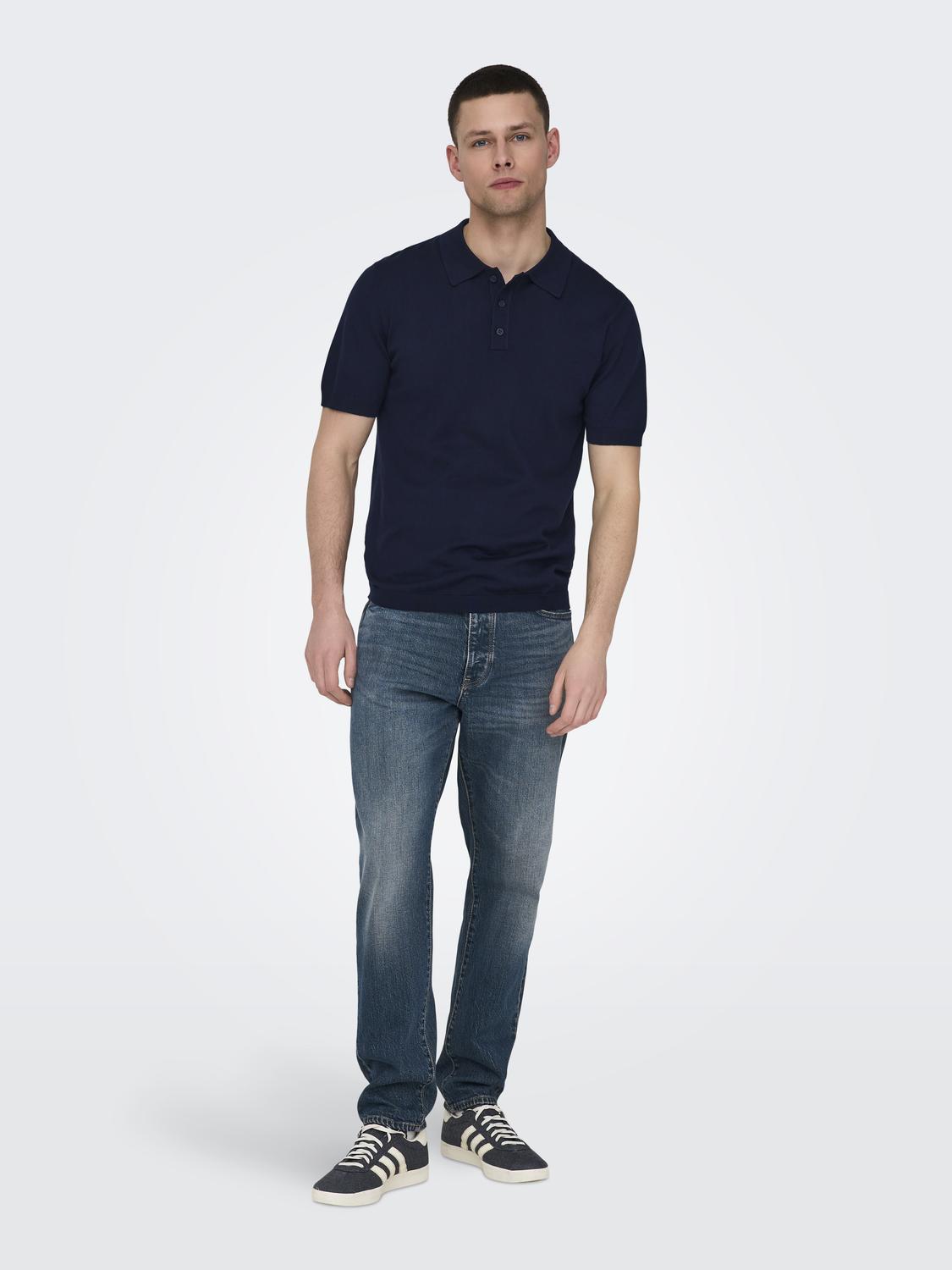 ONSWYLER REG 14 SS POLO KNIT NOOS - 6