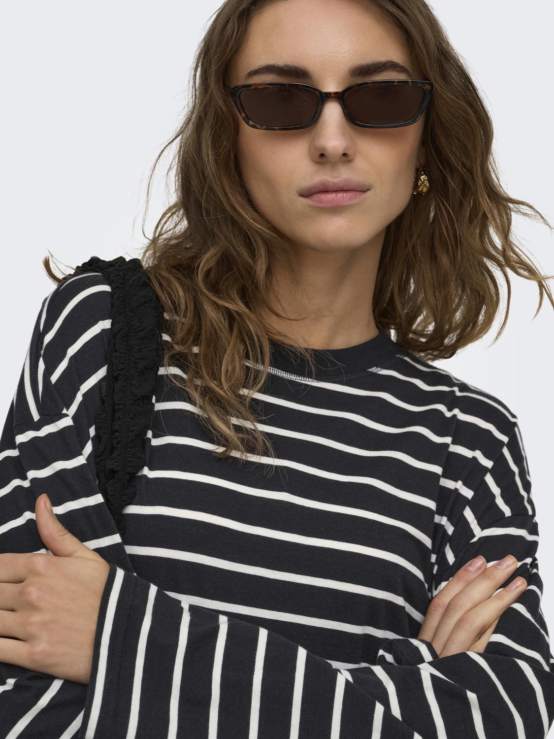 ONLHAPPY L/S O-NECK STRIPE TEE JRS - 4