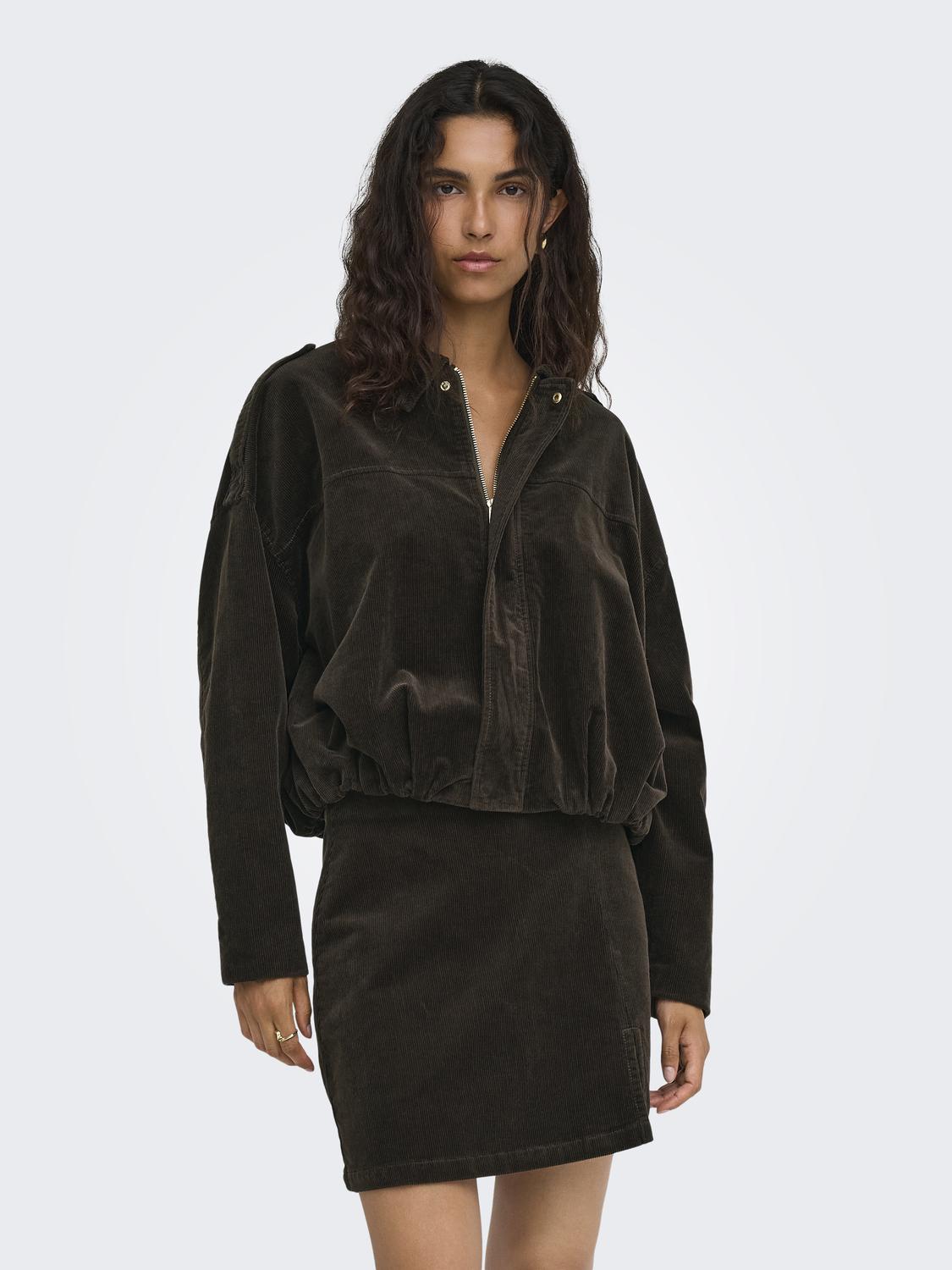 ONLMOON-FLORA L/S CORD BOMBER JACKET PNT