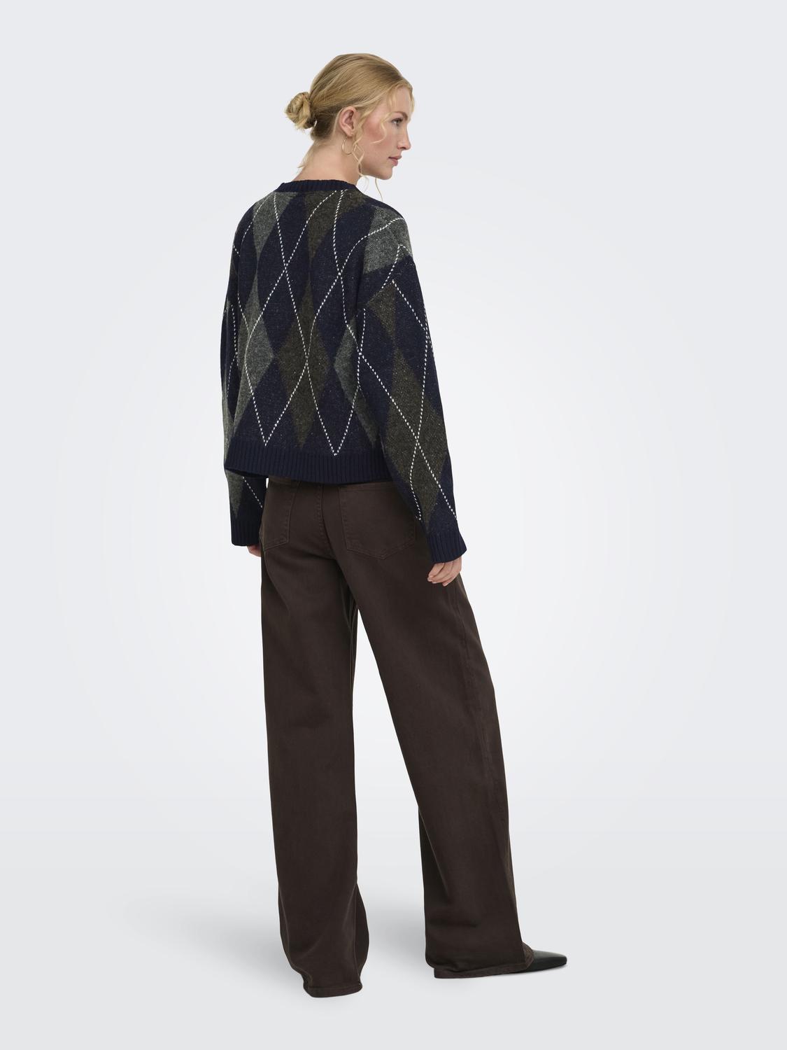 ONLRHOMBUS ARGYLE PULLOVER KNT NOOS - 2