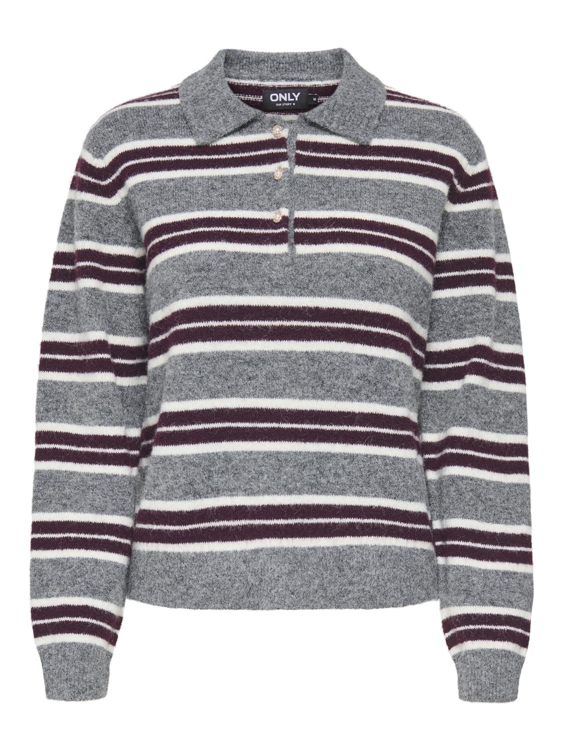 PGABIGAIL L/S POLO PULLOVER KNT