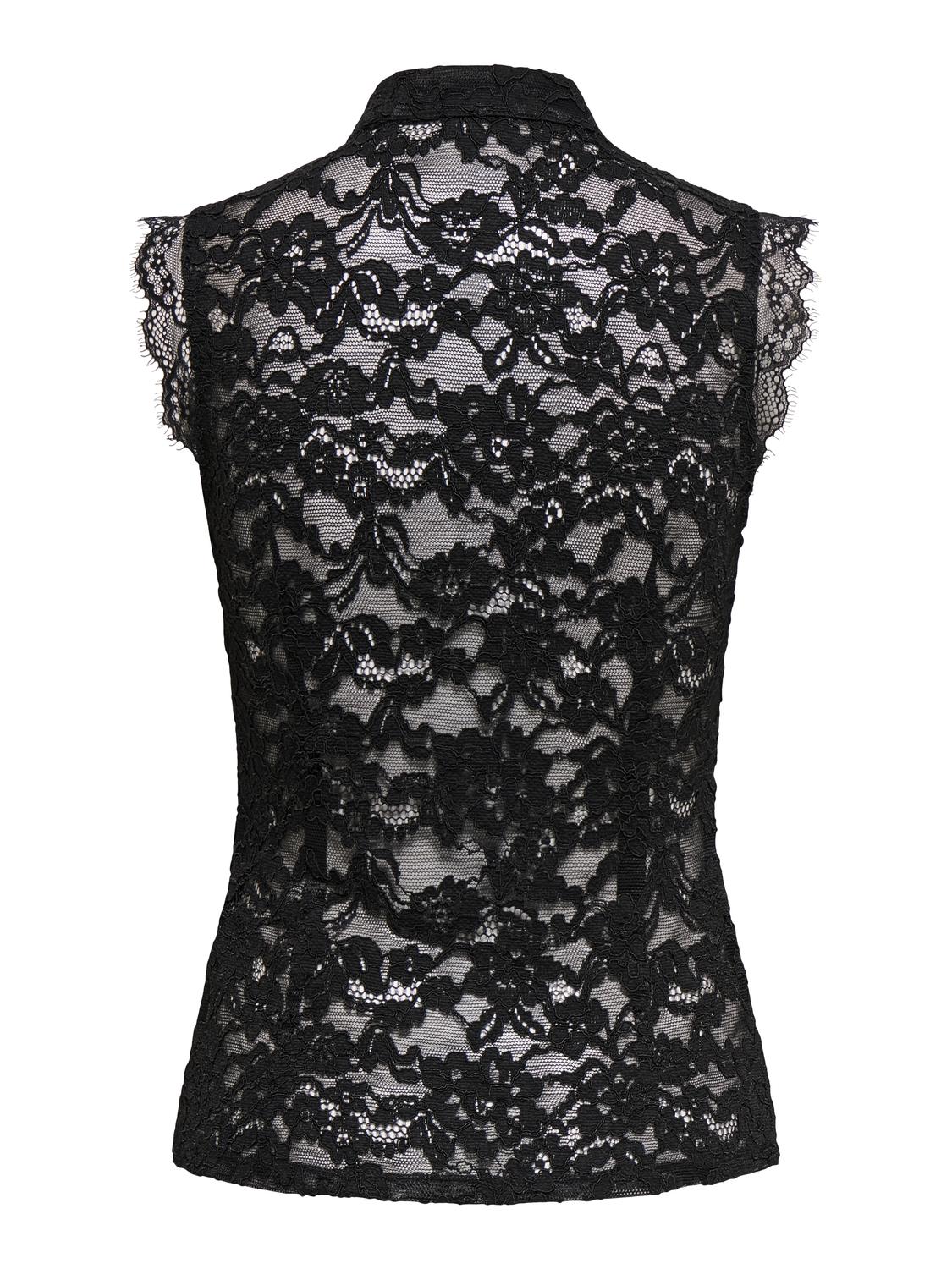STUMARGOT MANDARIN CAPSL LACE SHIRT WVN - 3