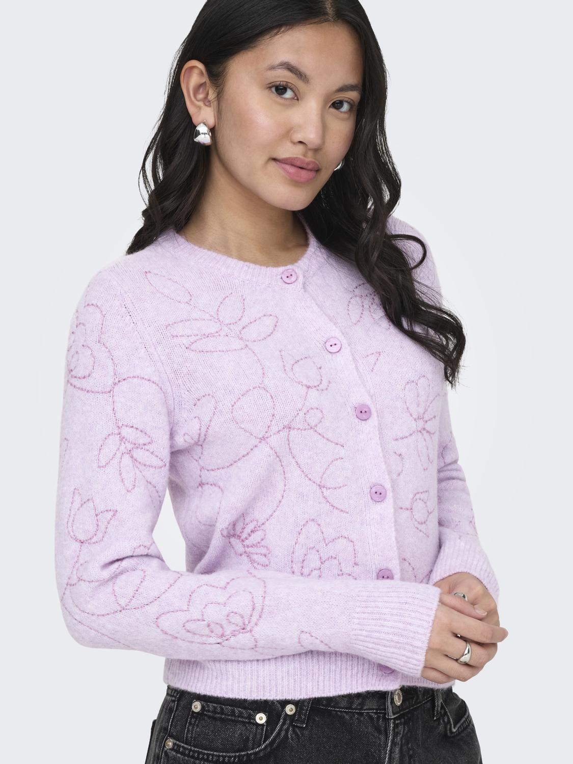 ONLSOLA LS EMB O-NECK CARDIGAN KNT - 4