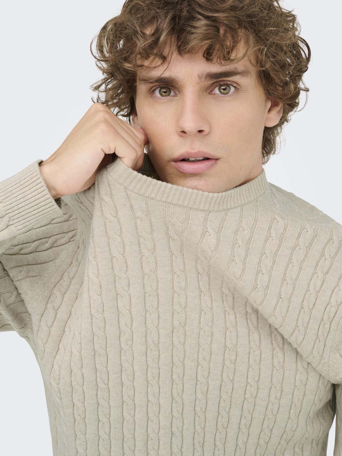 ONSLOUI REG 12 CABEL CREW KNIT NOOS - 5