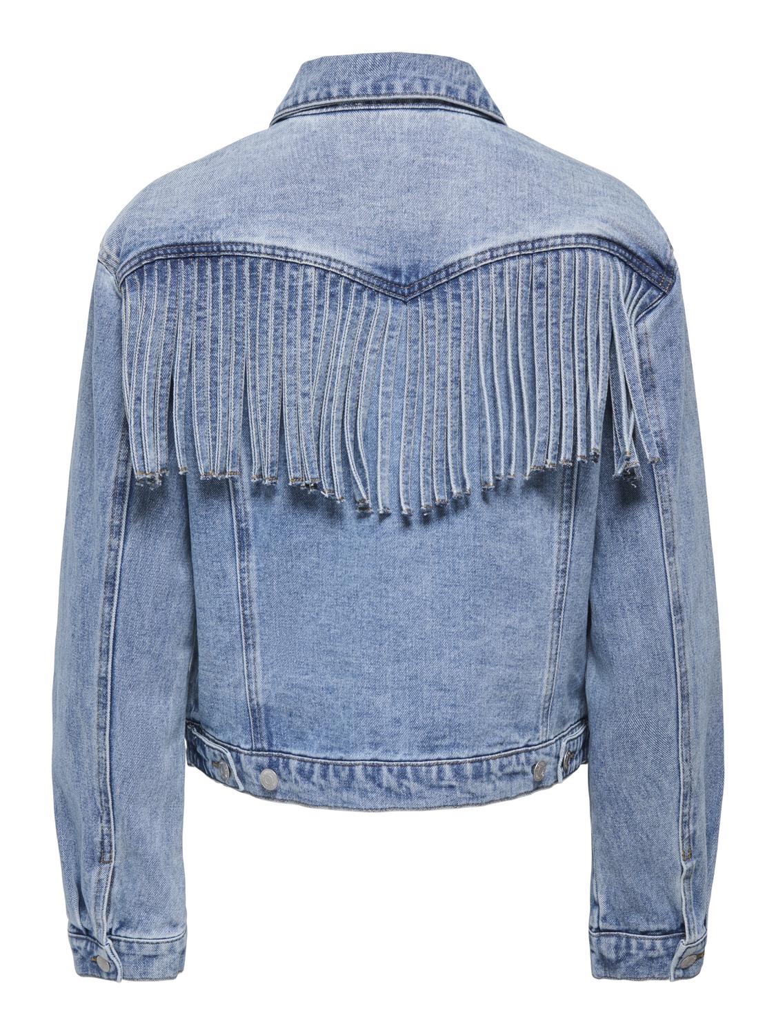 ONLRIKKI LS FRINGE DNM JACKET GUA - 3