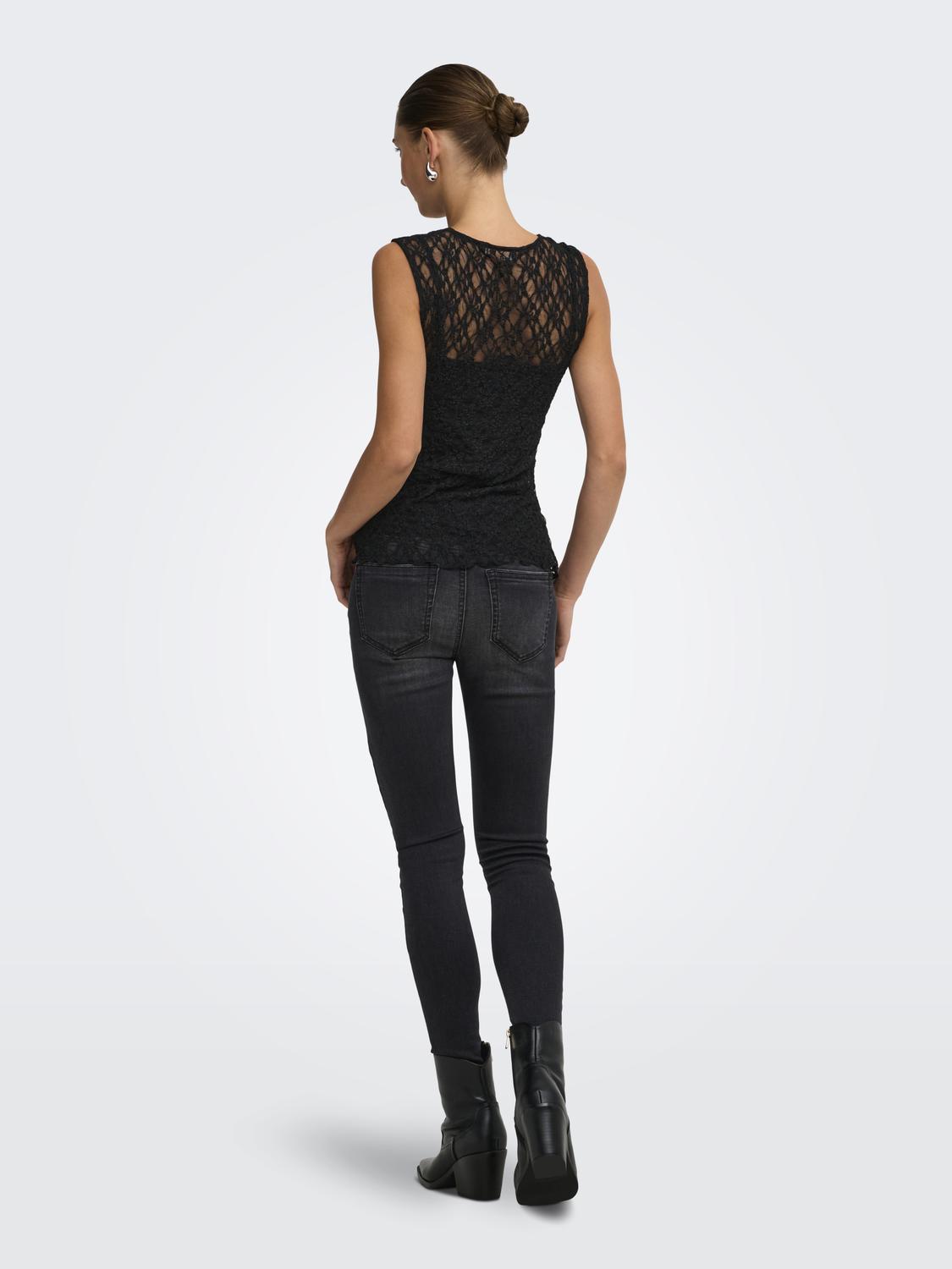 ONLLIVA S/L ASYMMETRIC LACE TOP JRS - 2