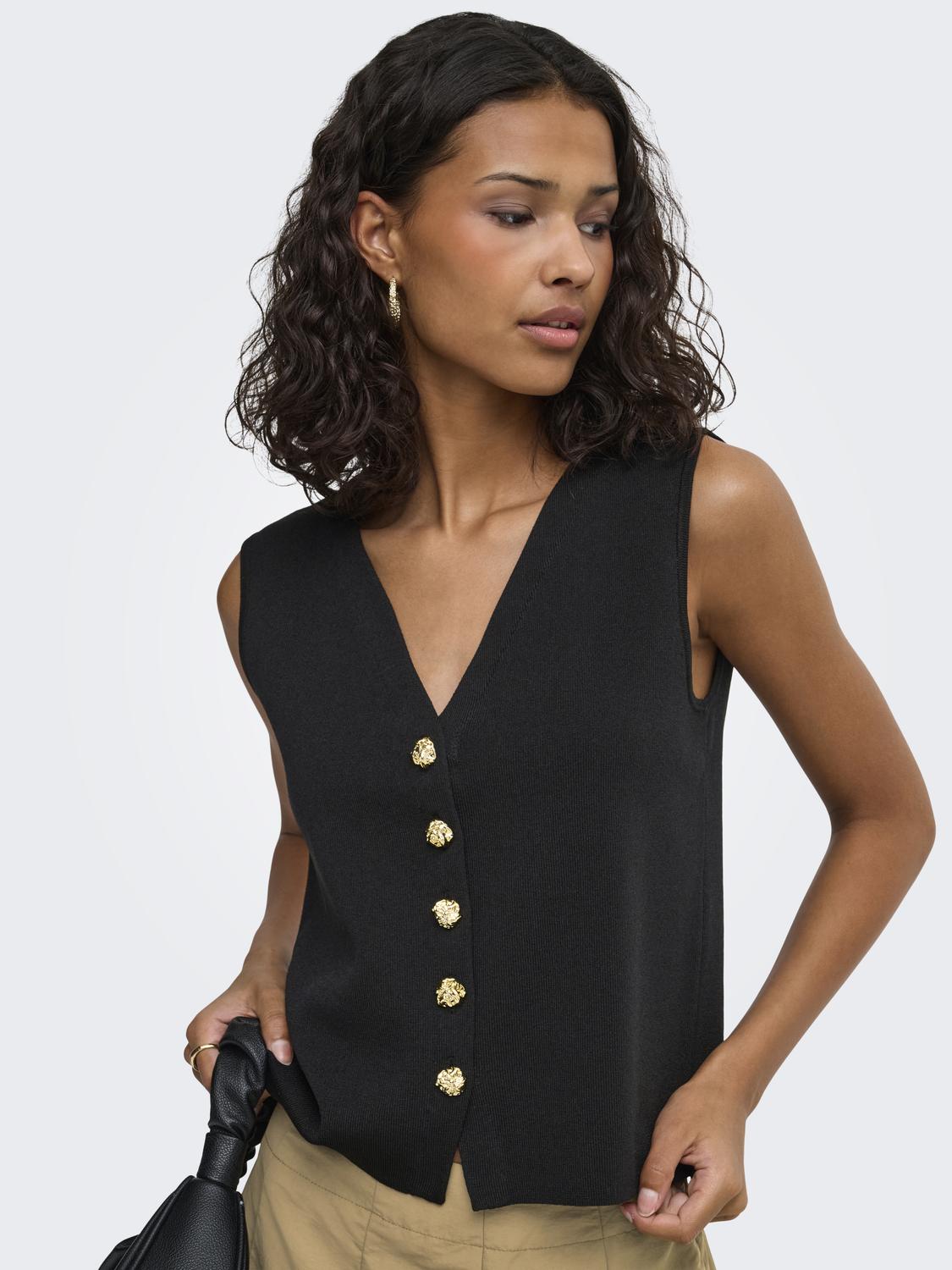 JDYASTRA S/L BUTTON VEST KNT NOOS - 5