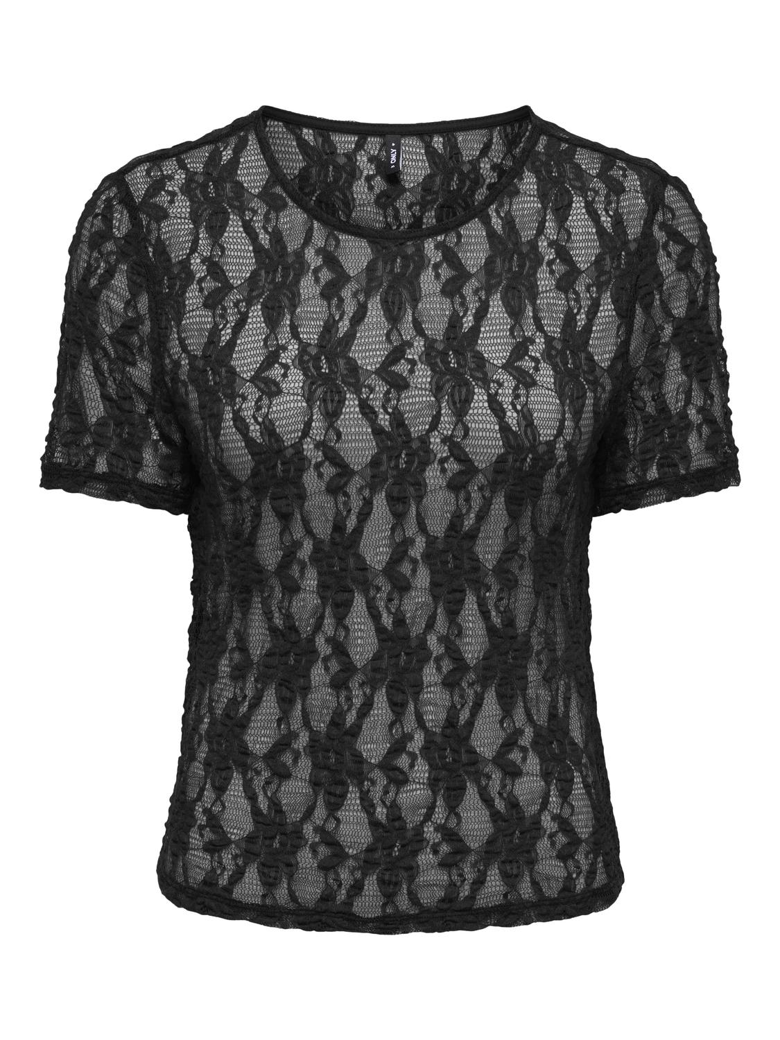 ONLALBA S/S LACE TOP CS JRS - 3