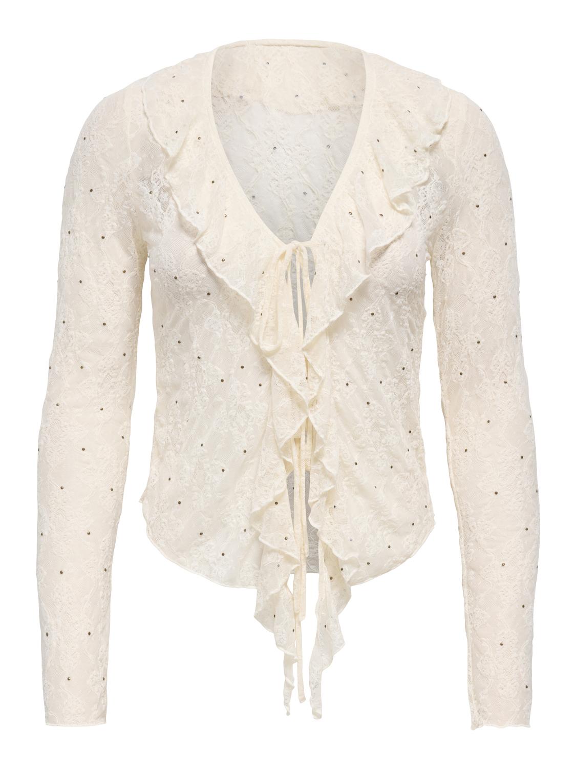 STURAVIA L/S LACE FLOUNCE TOP JRS