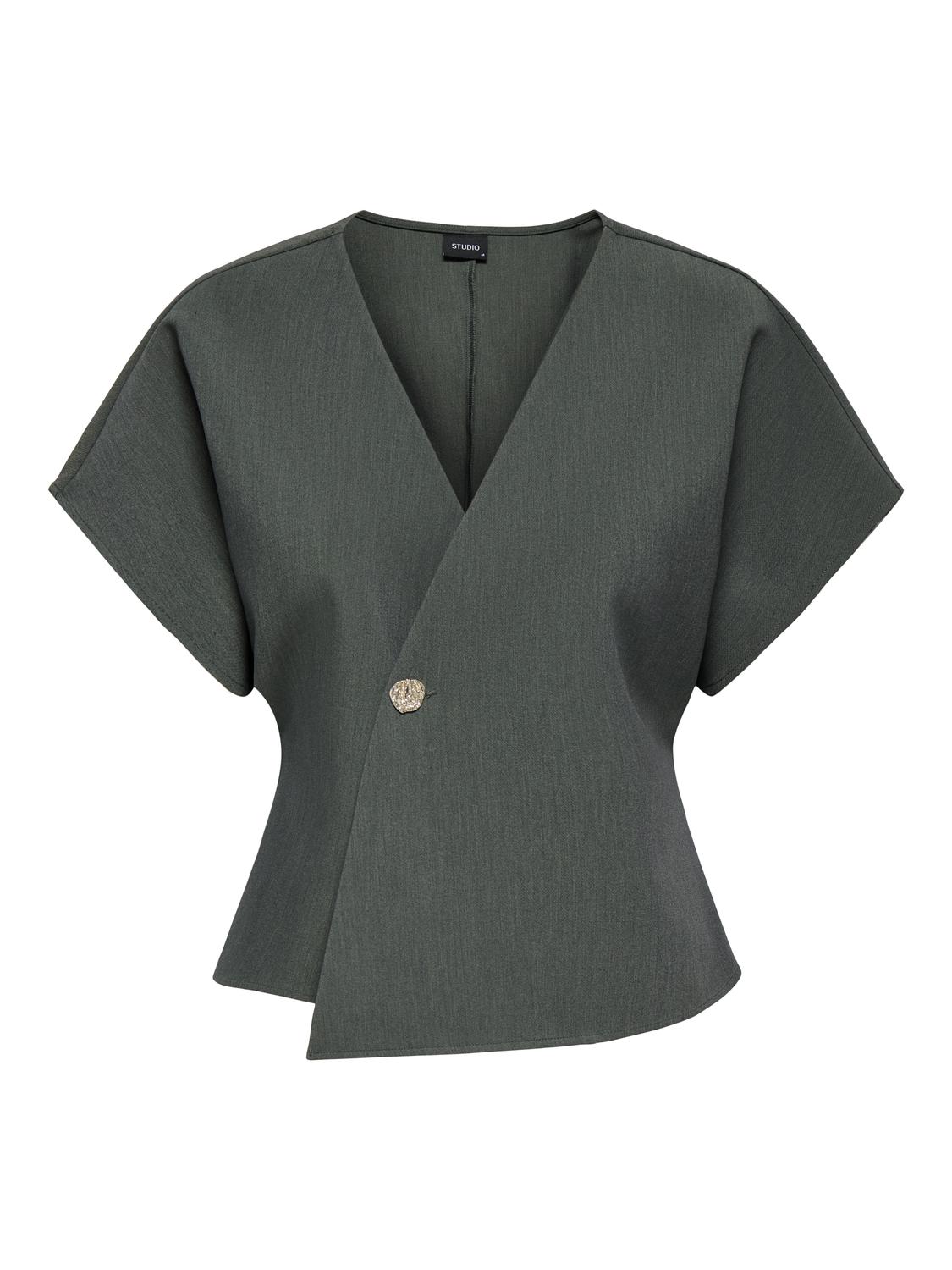 STUCASSIA S/S 1-BUTTON CARDIGAN WVN