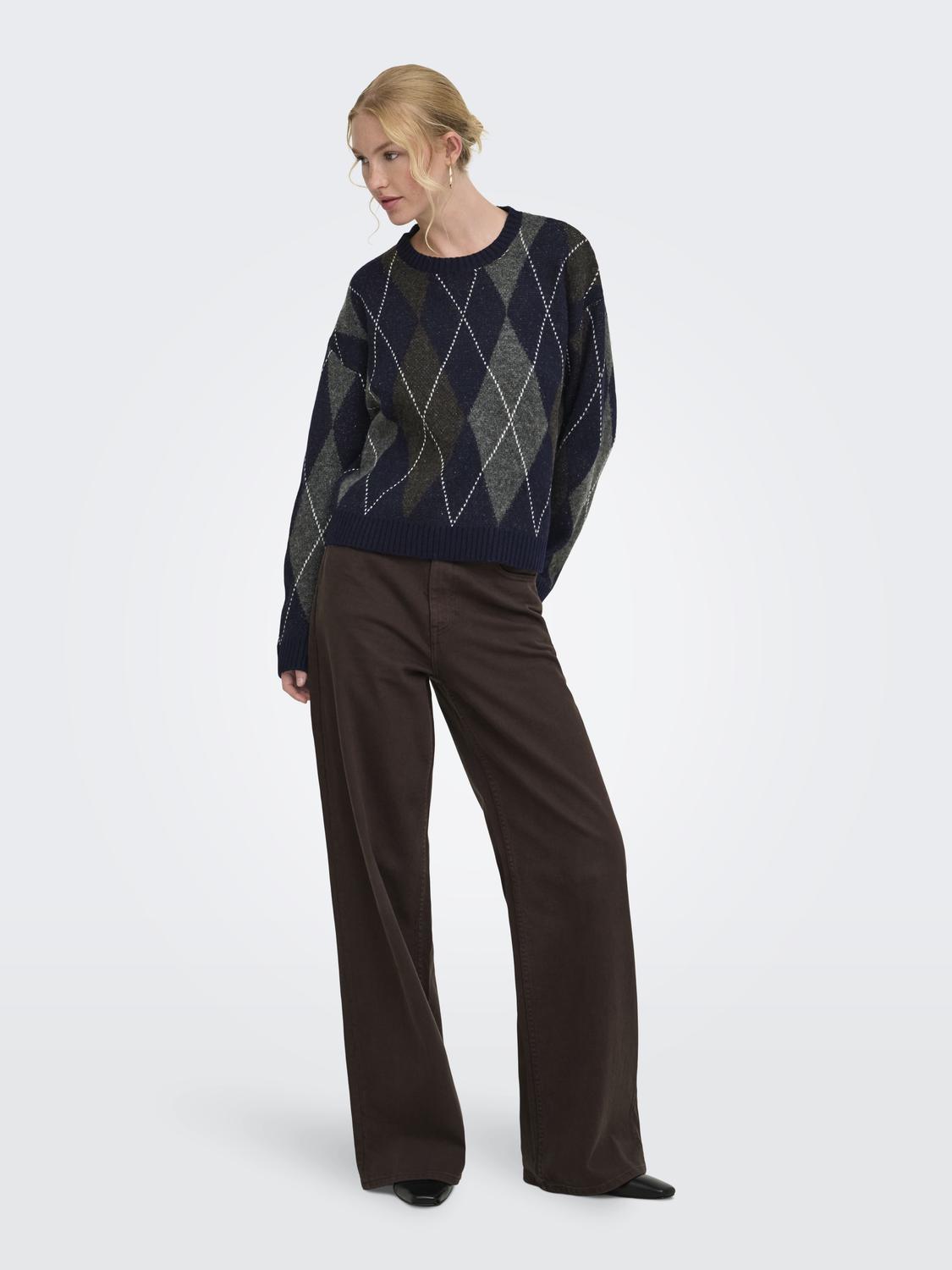 ONLRHOMBUS ARGYLE PULLOVER KNT NOOS - 6