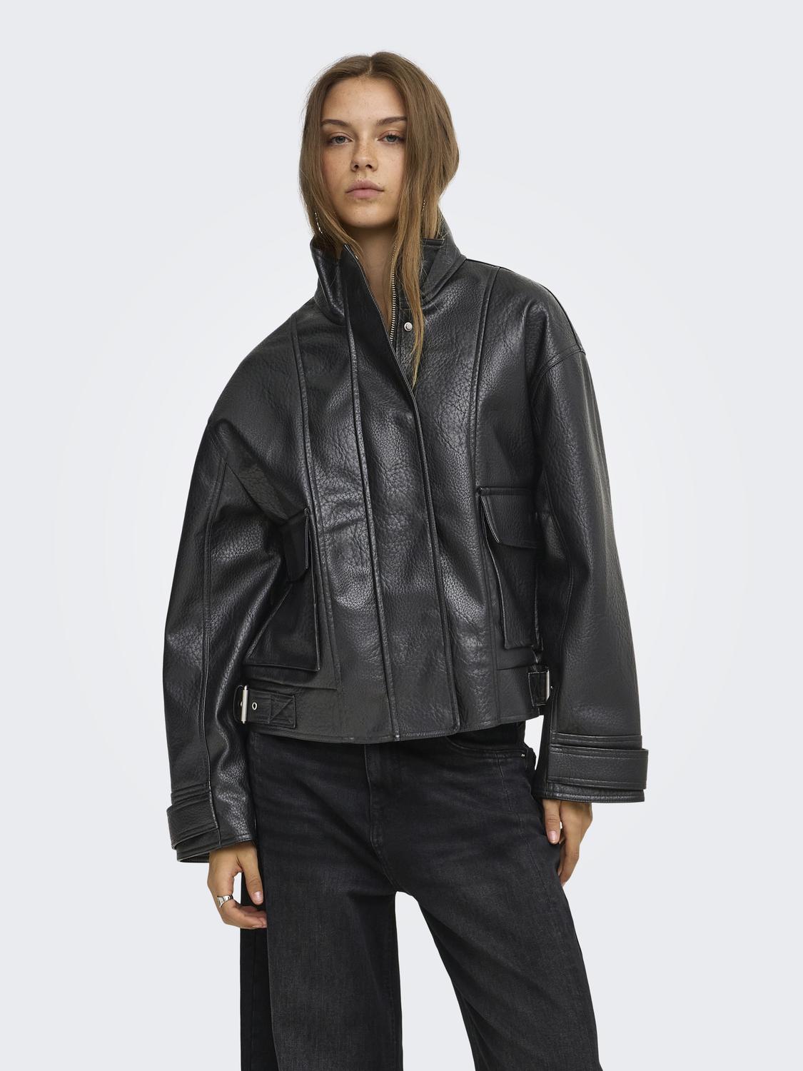 ONLVANI LS FAUX LEATHER BIKER JACKET PN