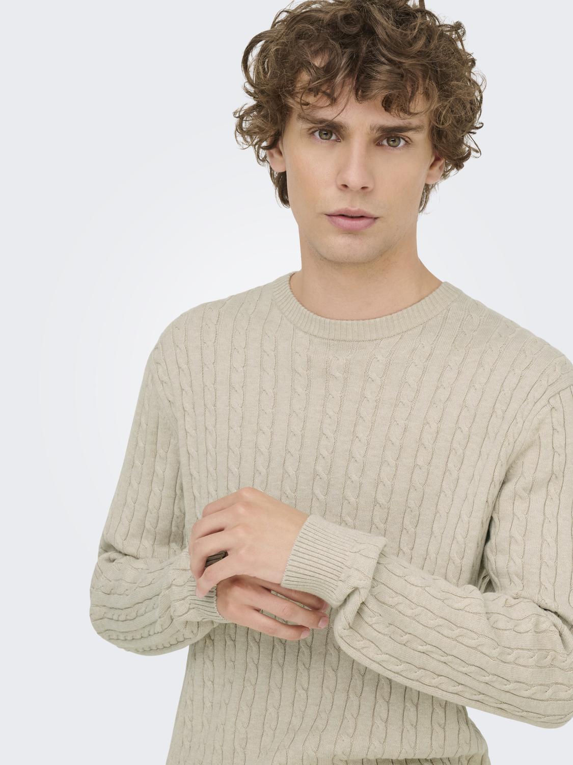 ONSLOUI REG 12 CABEL CREW KNIT NOOS - 4