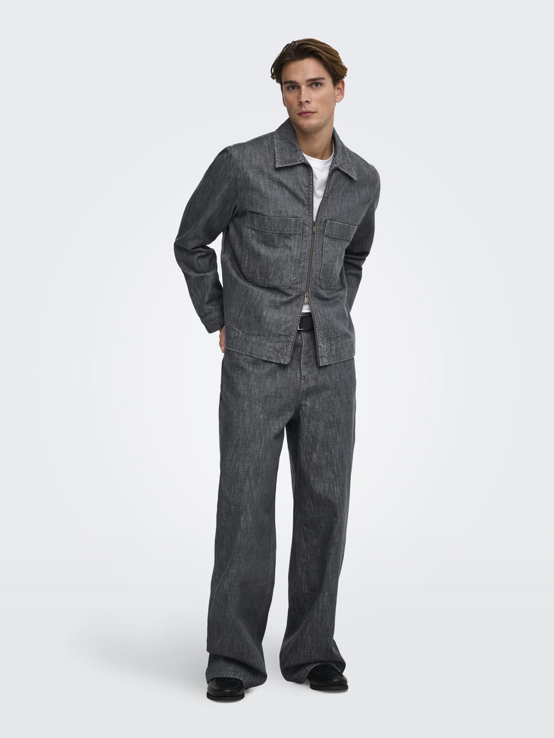 ONSCASSEL GREY RINSE 1240 DOT DNM JACKET - 6
