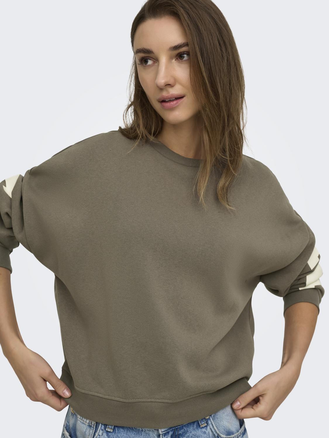 ONLSWEAT Loose Fit O-hals genser for fritidsklær - 4