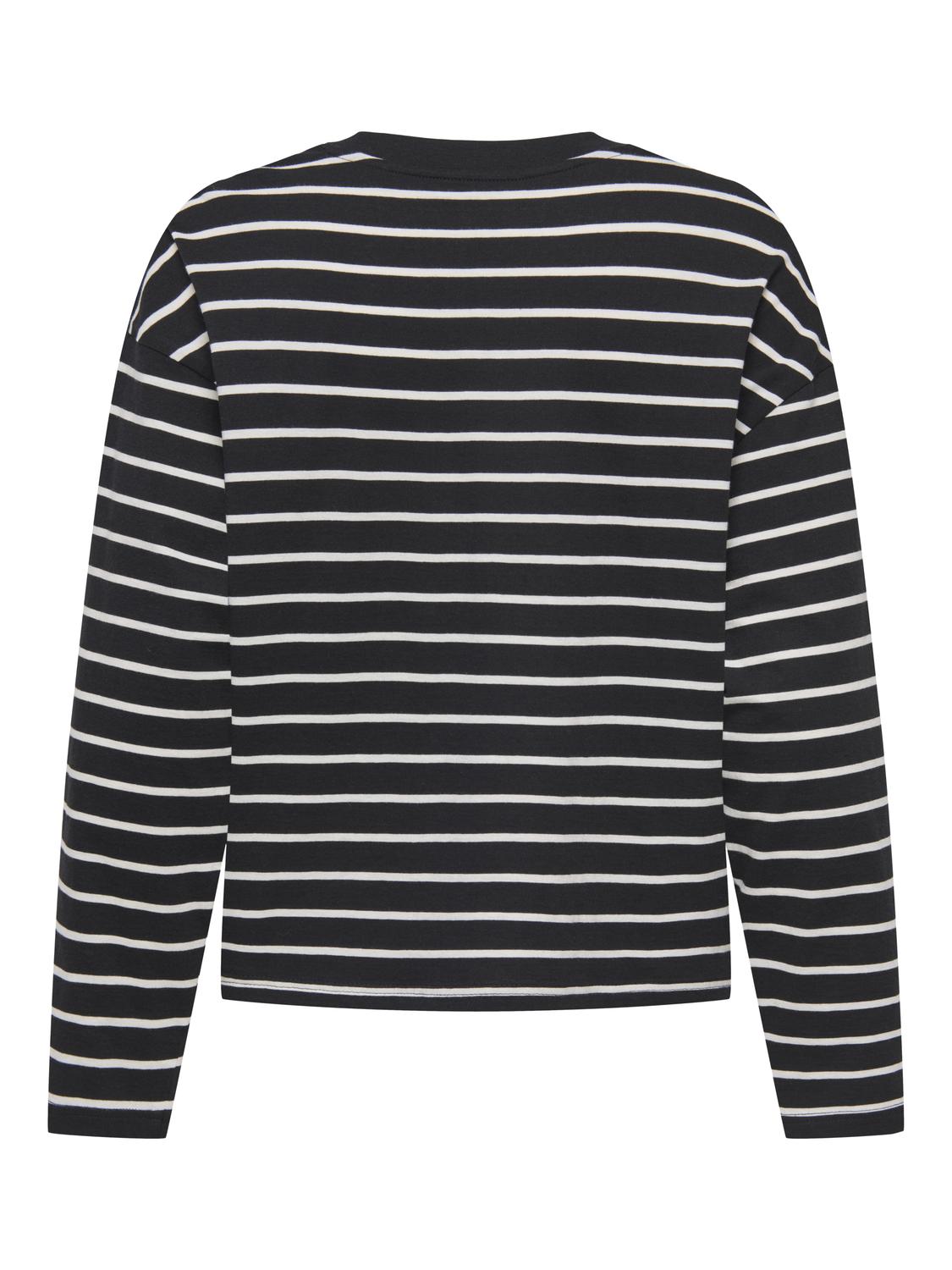ONLHAPPY L/S O-NECK STRIPE TEE JRS - 7