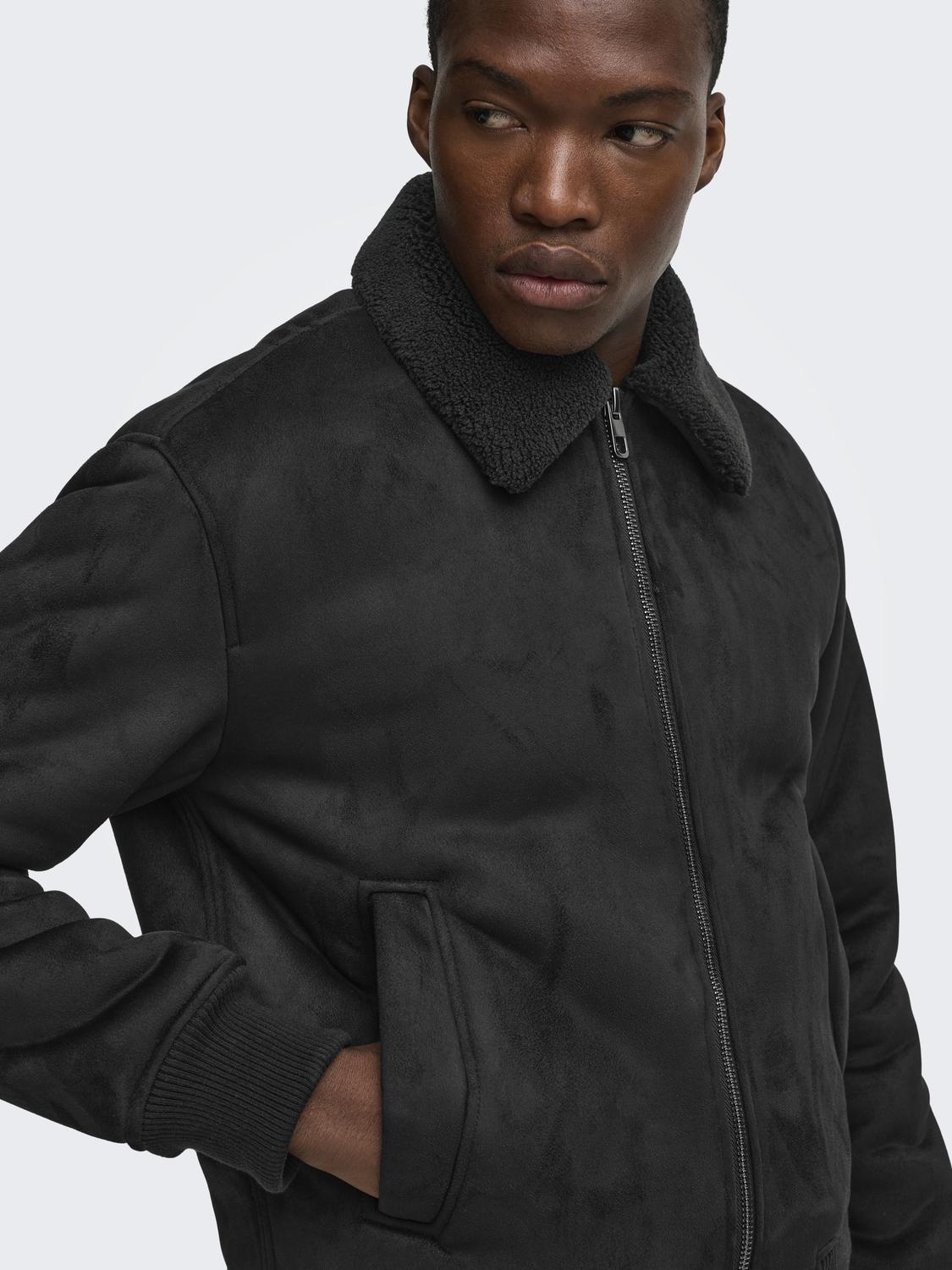 ONSSPENCER SHEARLING JACKET OTW - 4