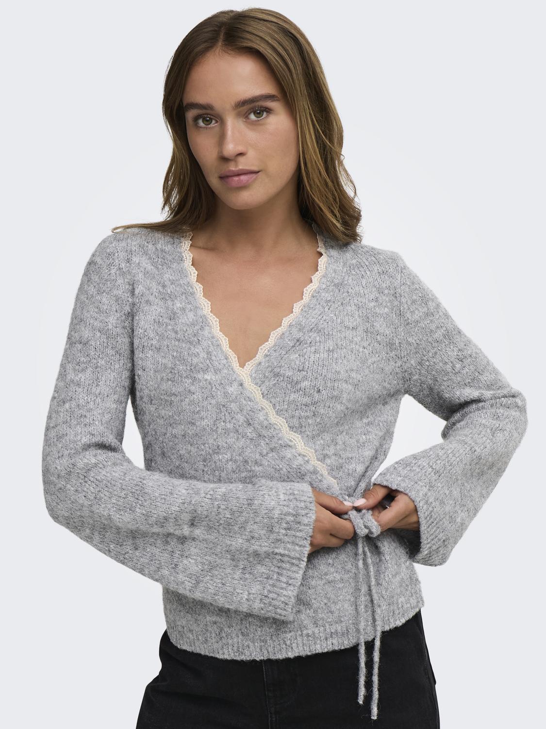 JDYDINA L/S WRAP LACE CARDIGAN KNT - 5