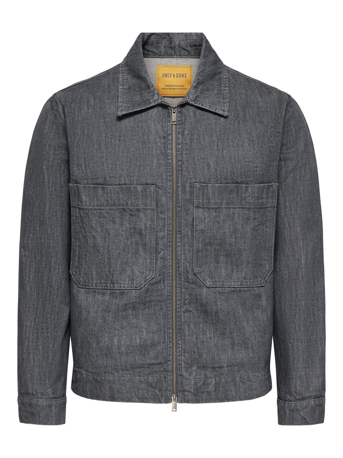 ONSCASSEL GREY RINSE 1240 DOT DNM JACKET - 3