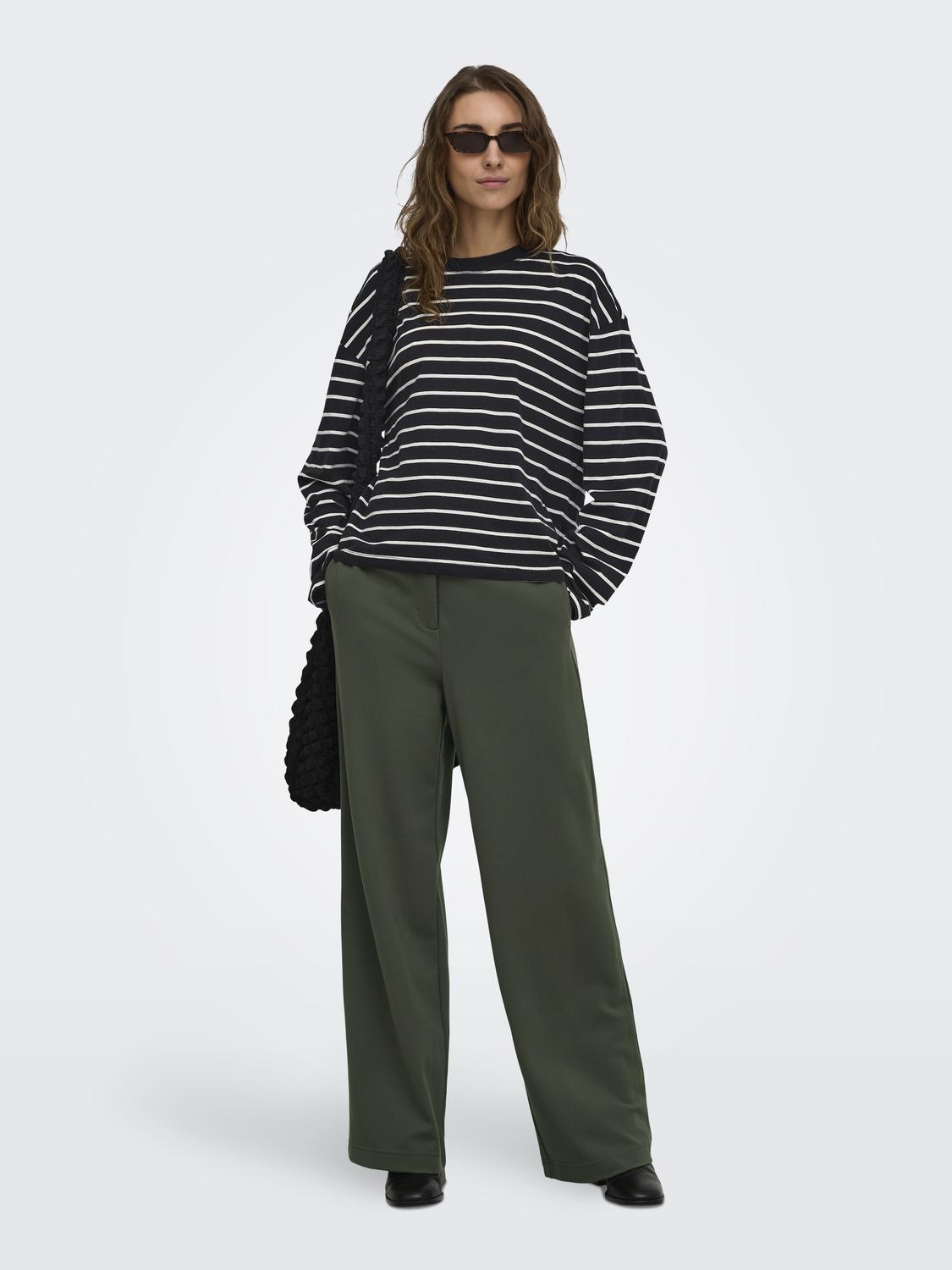 ONLHAPPY L/S O-NECK STRIPE TEE JRS - 6