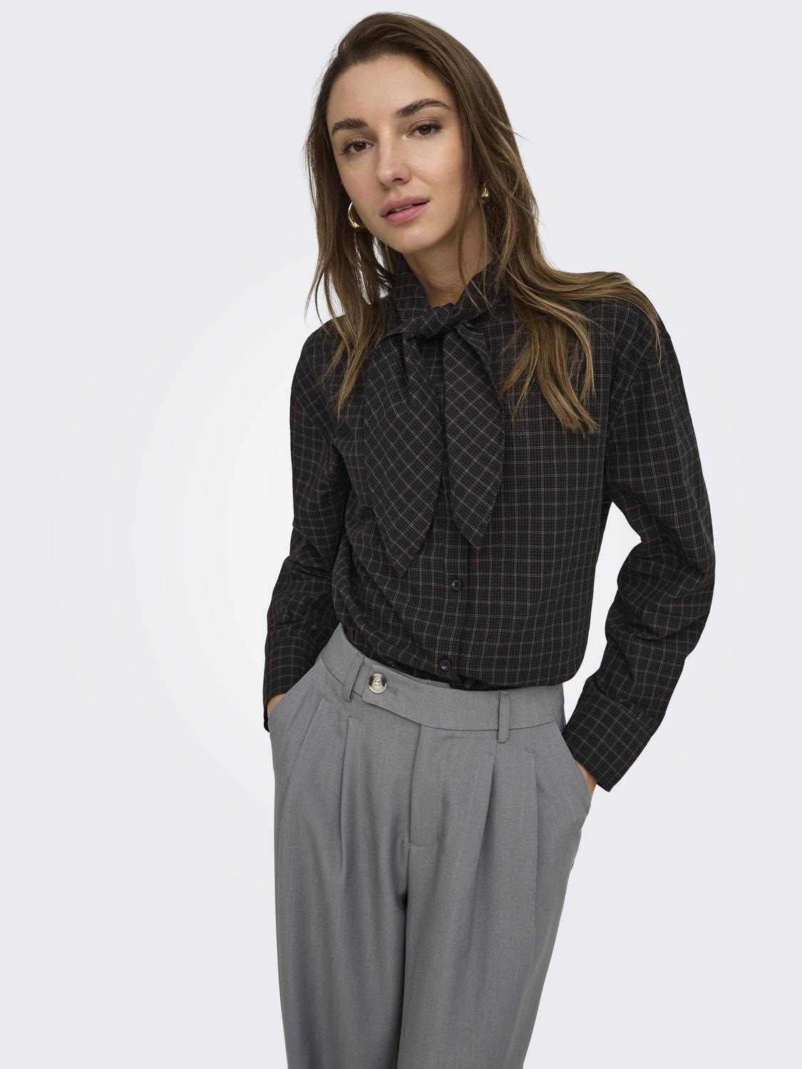 ONLMAYA CHECK BOW SHIRT WVN EX - 5
