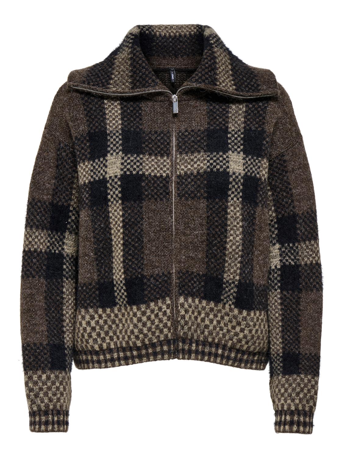 ONLMAROON LS ZIP COLLAR CARDIGAN KNT - 3