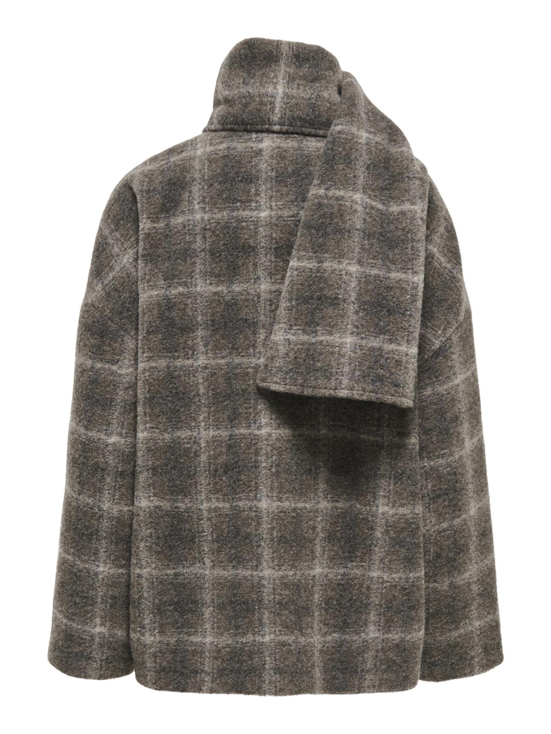ONLCATHRINE CHECK SCARF JACKET OTW - 3