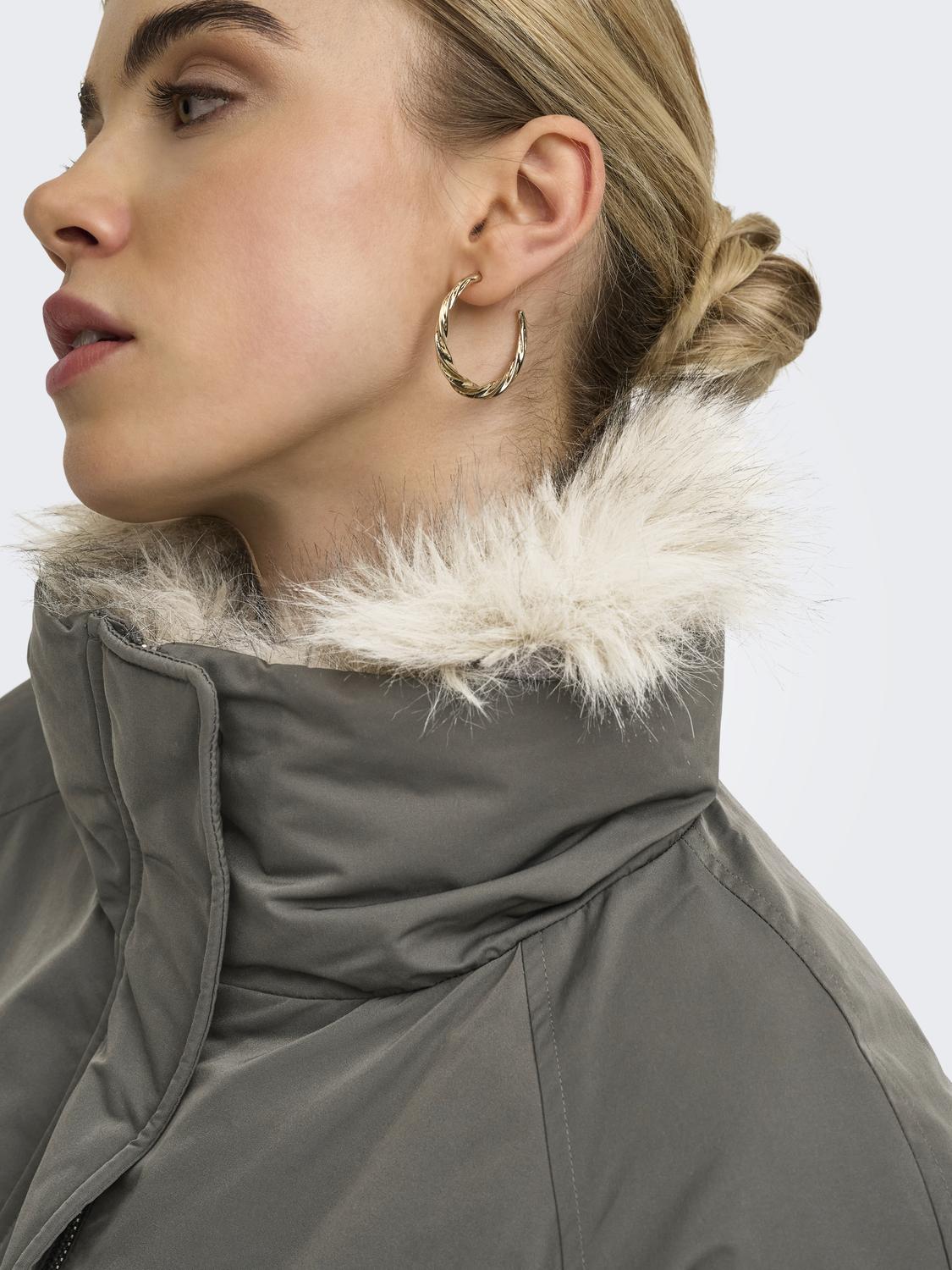 ONLAUDREY FUR COLLAR BOMBER OTW - 5