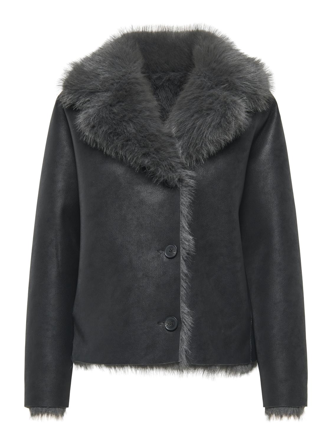 ONLBELLE FAUX FUR TWO FACED JACKET OTW - 3