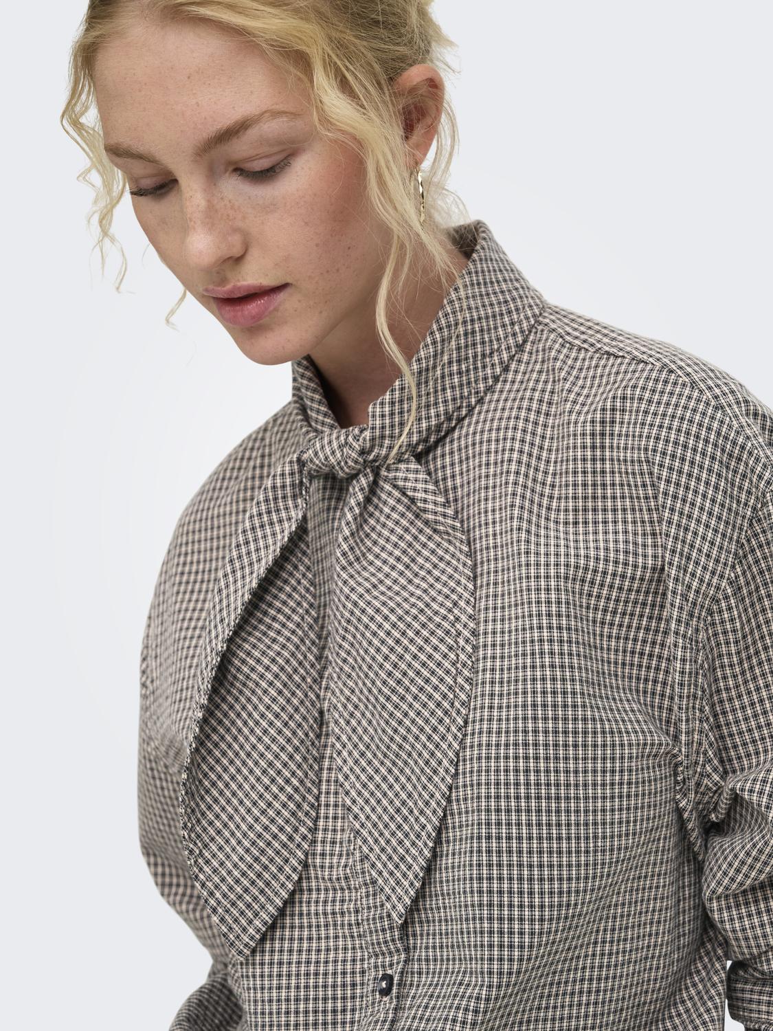 ONLMAYA CHECK BOW SHIRT WVN EX - 4