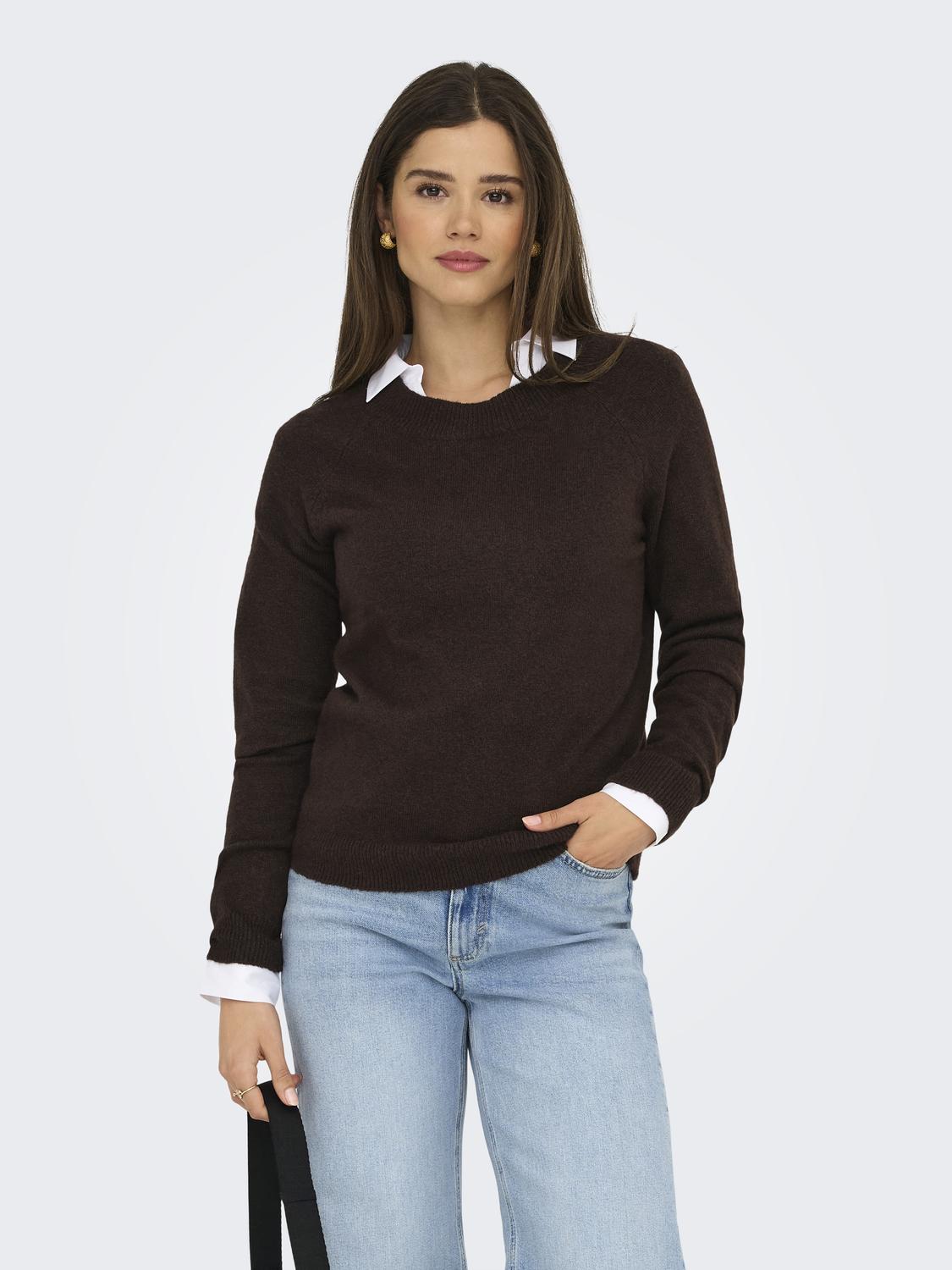 ONLRICA Pull en maille avec col en O