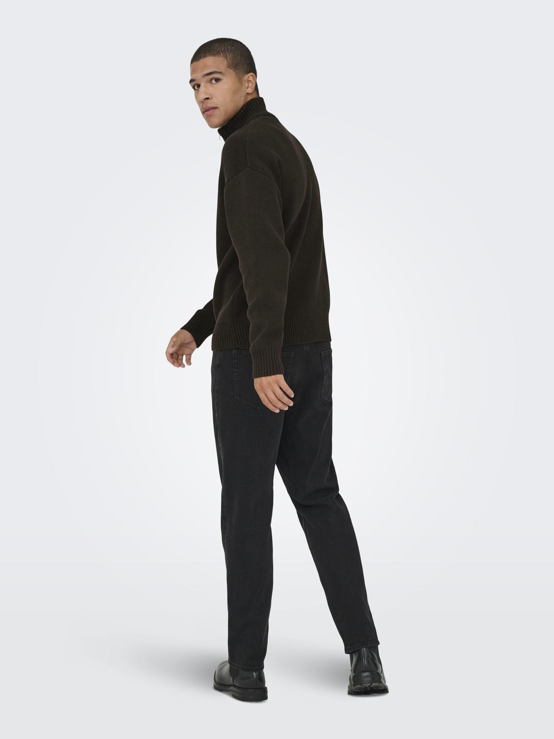 ONSBLAKE BOXY HIGH NECK CARD KNIT NOOS - 2