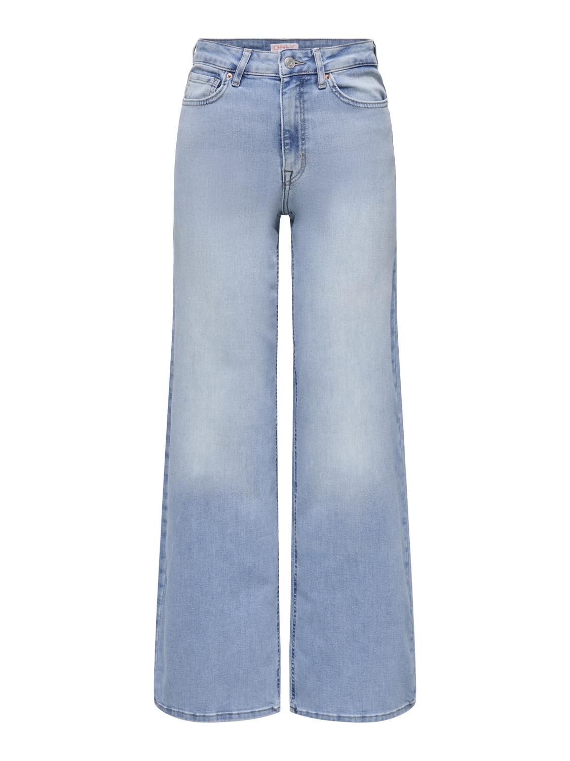 ONLMADISON Jeans med høj talje og bred benpasform og baglommer - 3