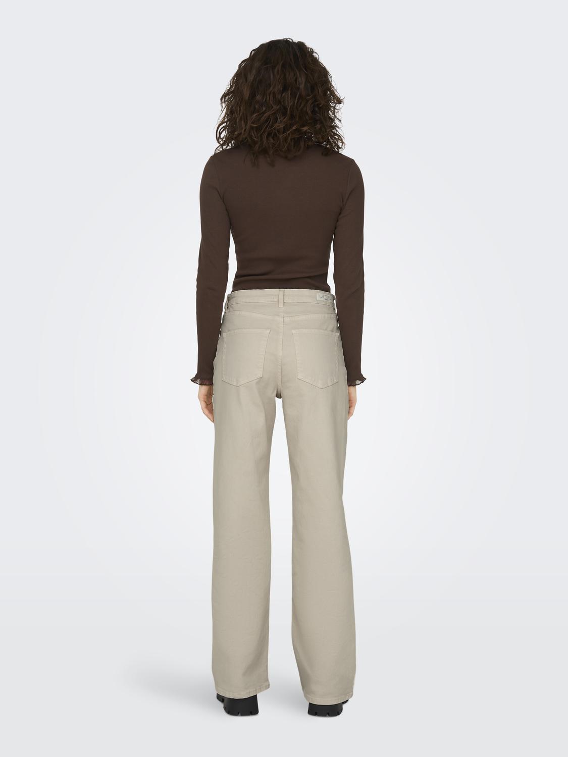 ONLJUICY Jeans met hoge taille en brede pasvorm en zakken aan de voorkant - 2