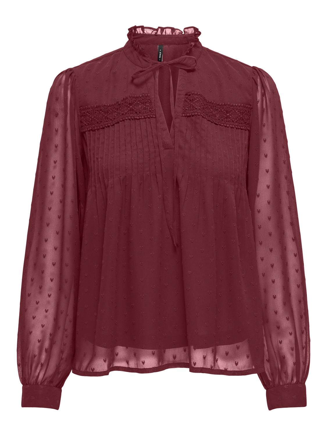 ONLMADINA FR L/S TOP WVN CS