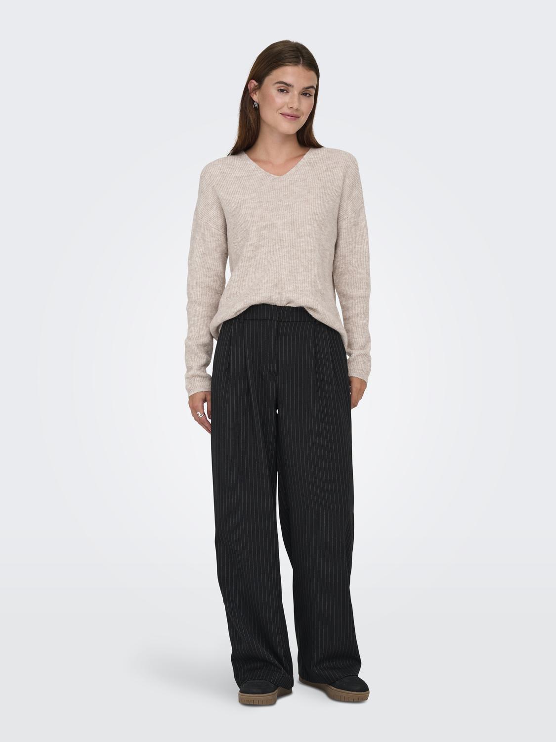 ONLCAMILLA V-NECK L/S PULLOVER KNT NOOS - 7
