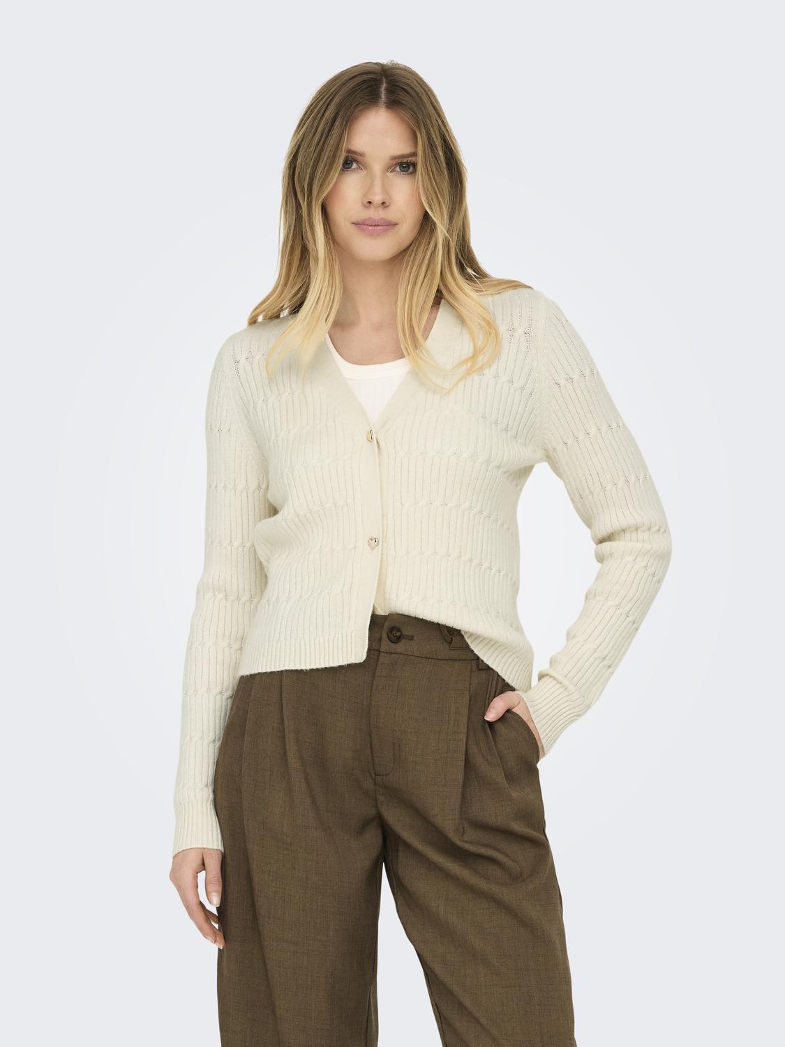 ONLKATIA LS VNECK CARDI KNT NOOS