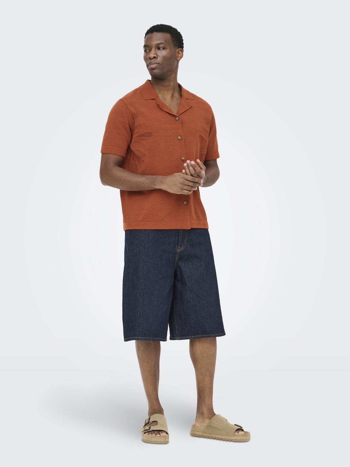 ONSJAM LIFE REG SS SHIRT KNIT - 6