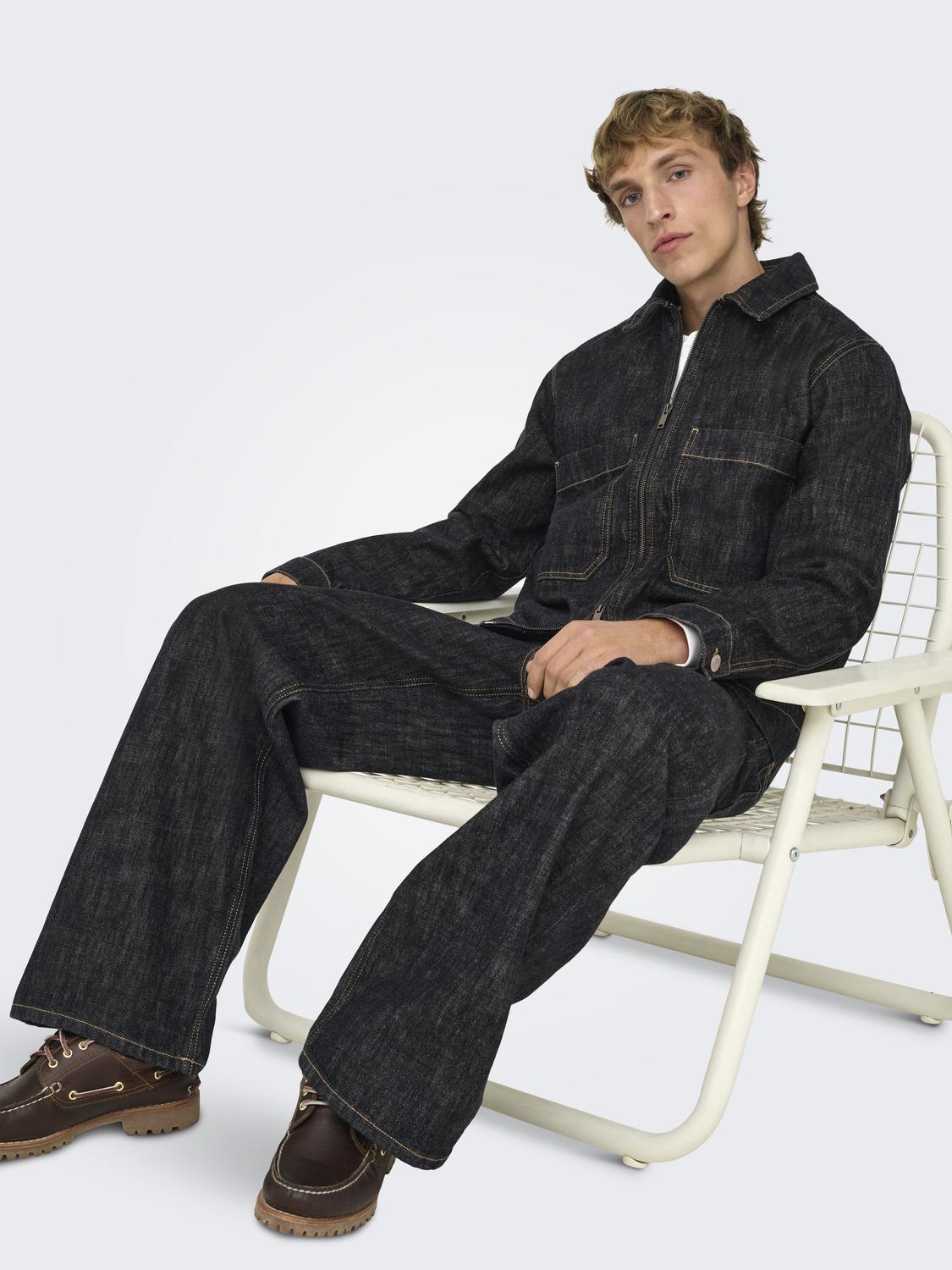 ONSREMI WIDE BLACK RINSE 8567 DOT DNM - 5