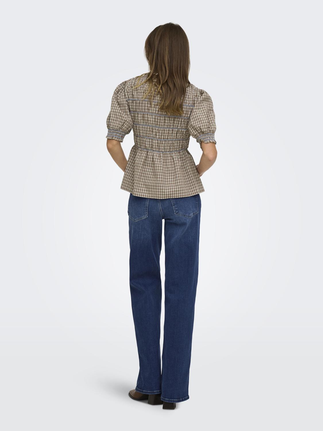 ONLJOSY S/S SMOCK TOP WVN EX - 2