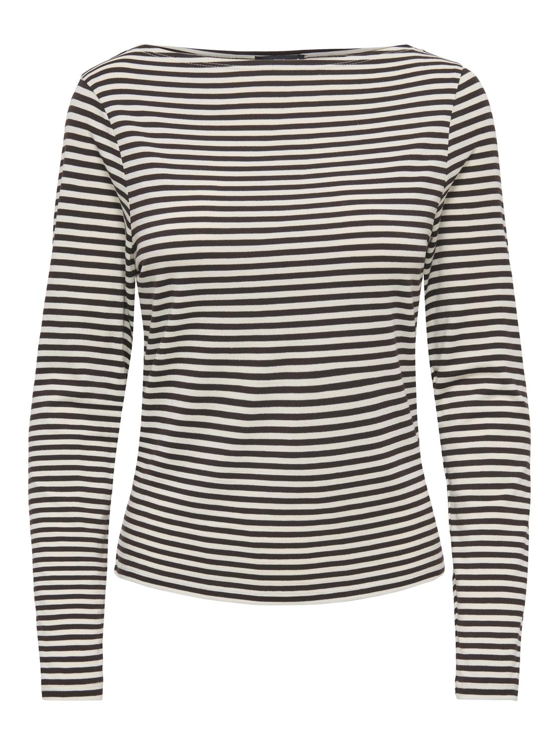 PGHILLARY L/S STRIPE BOATNECK TOP JRS