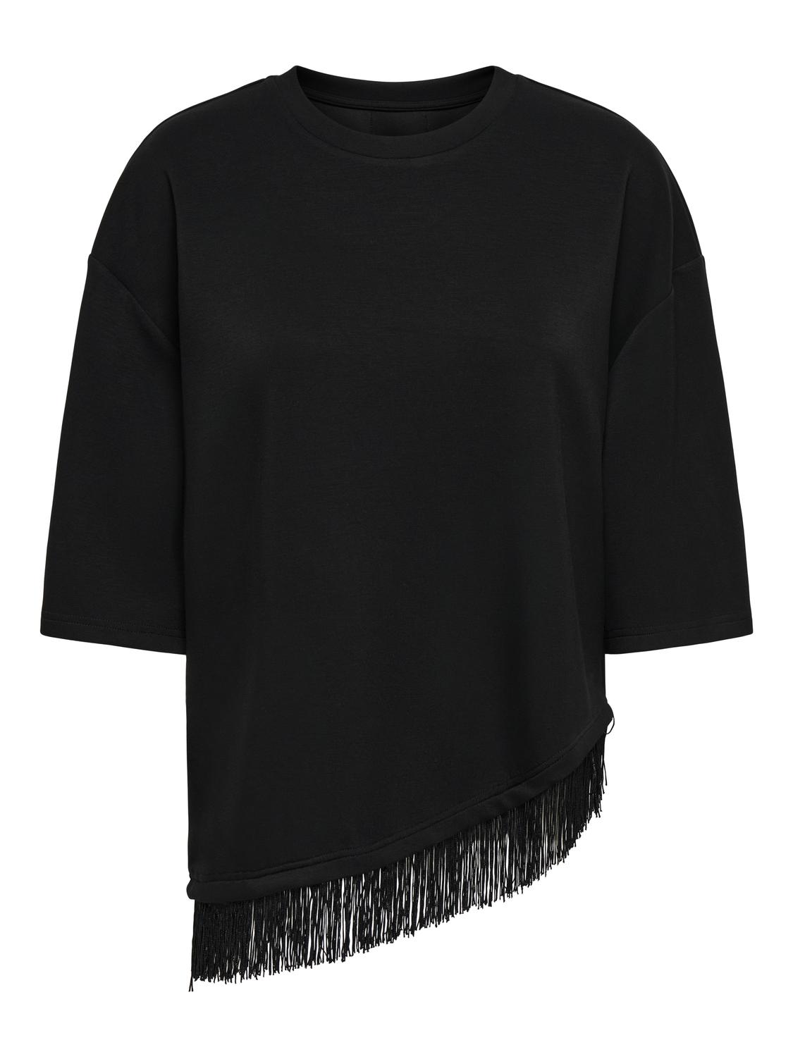 STUMATO S/S FRINGE ASYM TEE SWT