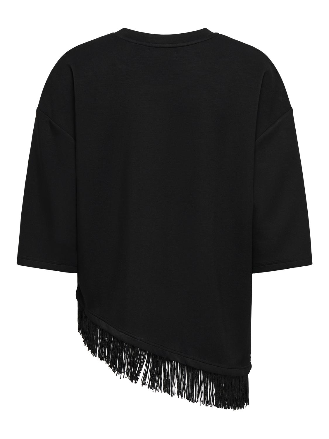 STUMATO S/S FRINGE ASYM TEE SWT - 3
