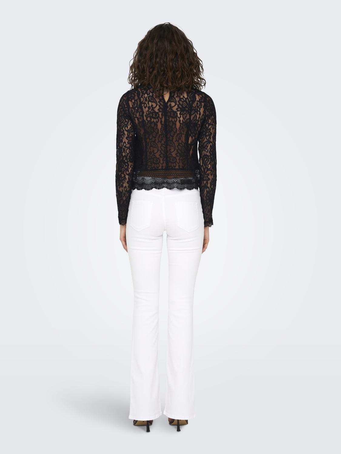 ONLNEW KARO LS LACE TOP WVN NOOS - 2