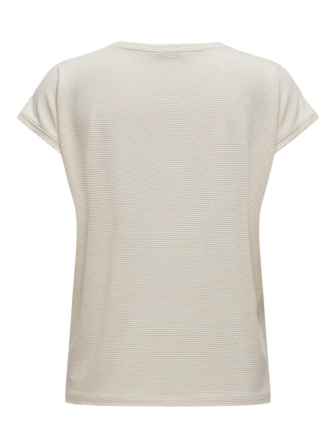 ONLCLAUDIA Basic top met V-hals en glitterdetail - 7