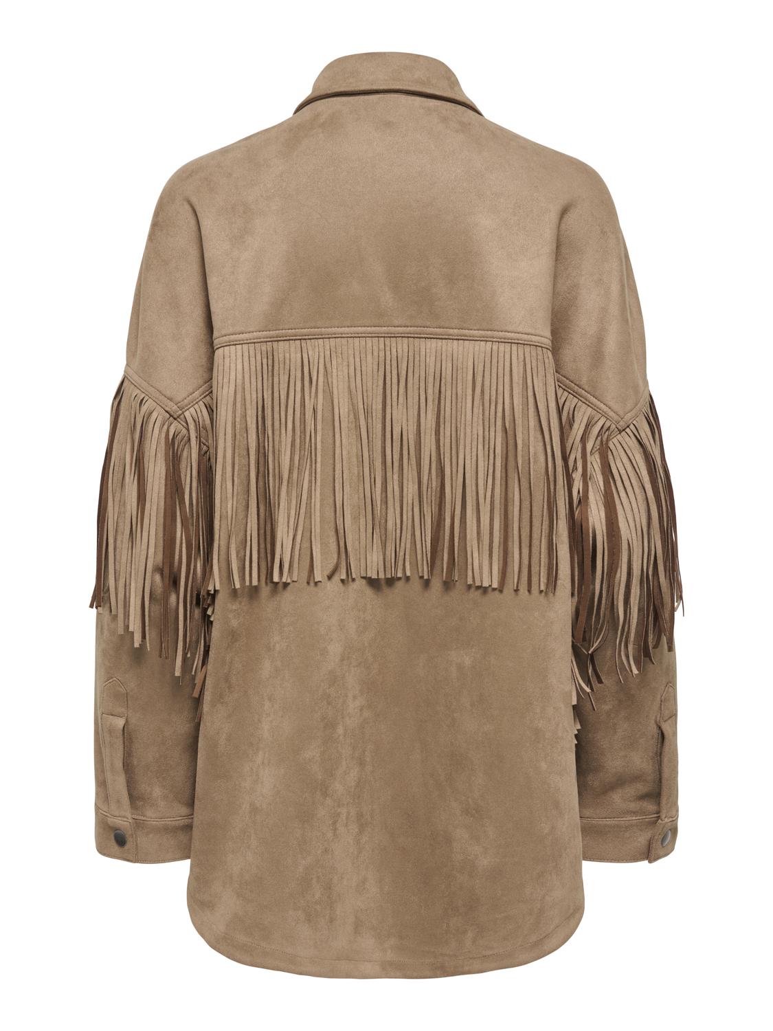 ONLSTINA FAUX SUEDE FRINGE SHACKET PNT - 7