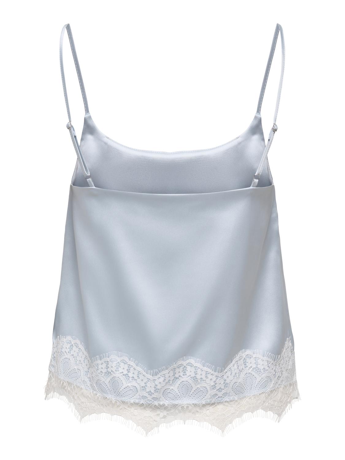 ONLBELLA SATIN LACE DETAIL TOP WVN - 3