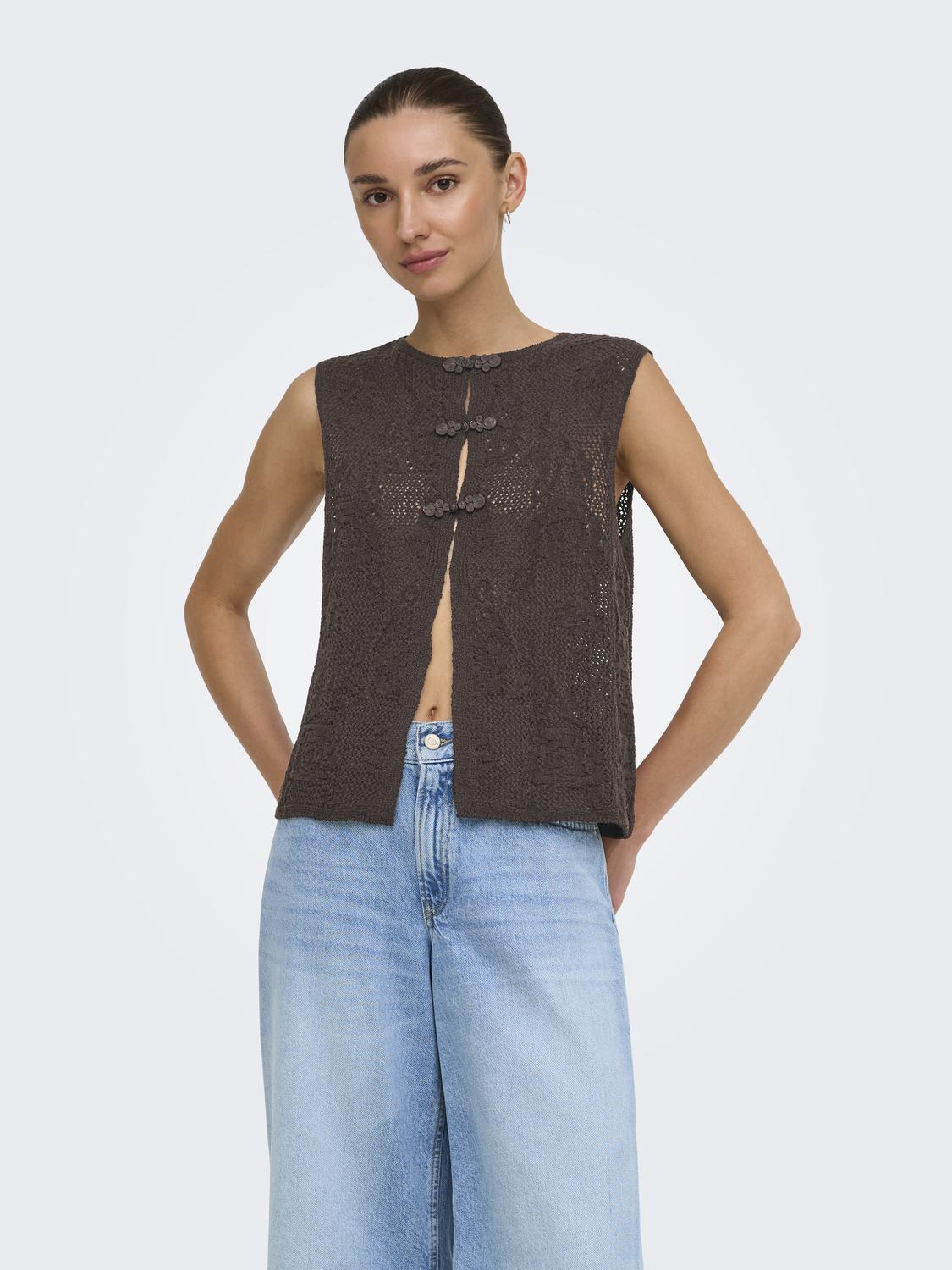 JDYCHRISTA S/L DETAIL VEST KNT