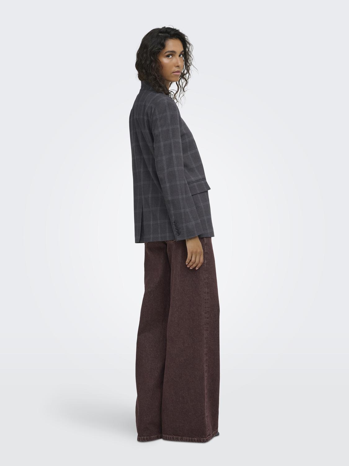 JDYVALERIE HIGH NECK CHECK BLAZER PNT - 2