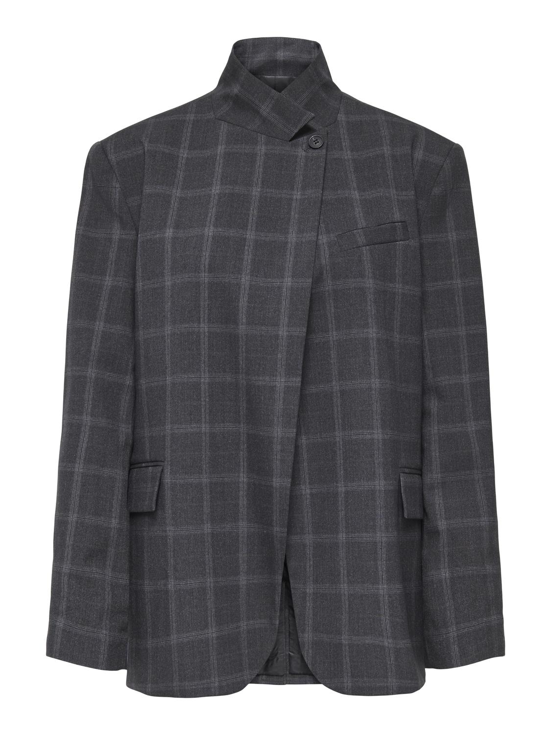 JDYVALERIE HIGH NECK CHECK BLAZER PNT - 3